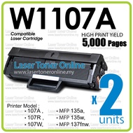2x W1107X Compatible to H* W1107A H*107A Cartridge for H* Laserjet 107A 107W MFP 135a 135w MFP 137fn