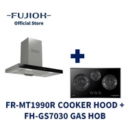 FUJIOH FR-MT1990R Chimney Cooker Hood (Recycling) + FH-GS7030 Gas Hob with 3 Burners (1 Double Inner Flame)