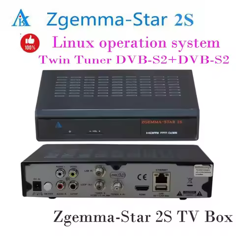 [Genuine] Classic ZGEMMA-Star.2S Linux HDTV Receiver MHEG-4 H.264 Twin Tuner DVB-S2+DVB-S2 Digital D