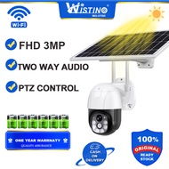 Wistino Solar CCTV camera 4G/WIFI Outdoor Waterproof IP66 3MP Solar Battery Powered Camera CCTV IP PTZ Camera