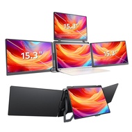 Portable Laptop Screen Extender 1920x1200 15.3 Inch Triple Screen Display Adjustable Rotatable