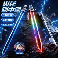 Sword Spark Lightsaber Double-Blade Fire Rotating Laser Sword Luminous Sword Children Boy Toys
