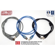 1.5M USB 2.0 PRINTER CABLE MALE A-B TYPE FOR PRINTERS / ARDUINO / OMRON CP1E/CP1H/CP1L SERIES PLC