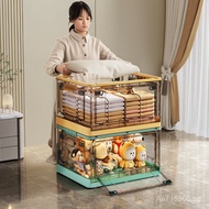 Storage Box with Wheels for Home Use, Foldable Transparent Book Box for Students, Storage Box, Organ