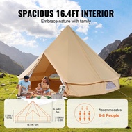 
2026
 SucceBuy Canvas Bell Tent 4 Seasons 5m Yurt Tent Canvas Tent for Camping with Stove Breathabl