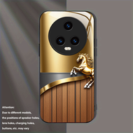 Phone Case - Golden Pattern White Light Glass Phone Case, Light Luxury High-end, Suitable X70/x6c/po