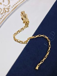 2023 斐登/Fred Force 10系列 航海扣 馬蹄扣 黃金 滿鉆 手鏈 中號 16碼 15碼