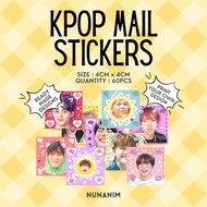 60PCS KPOP MAIL STICKER