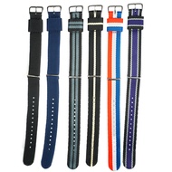 ✗┅❆ YQI Nylon Watch Strap 20mm Watch Band Black Navy Blue Yellow Purple Gray Watchband Nato DW Strap Stainless Stell Buckle