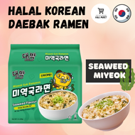 Halal Korean Daebak Ramen Multipack Kimchi Rabokki Seaweed Miyeok Spicy Mushrooms Seafood jjampong