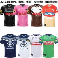 เสื้อรักบี้ล่าสุด 22-23 NRL leopard cowboy raiders dolphins playing rugby clothing choli training su