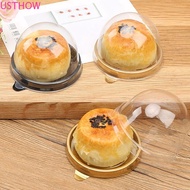 USTHOW Moon Cake Box Transparent Plastic Egg-Yolk Puff Holders Packaging Box Dome Boxes Wedding Favor Baking Packing Box