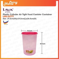 5.9L Plastic Round Cylinder Air Tight Food Canister Container Diameter 19.2cm x Height 26.5cm – LAVA