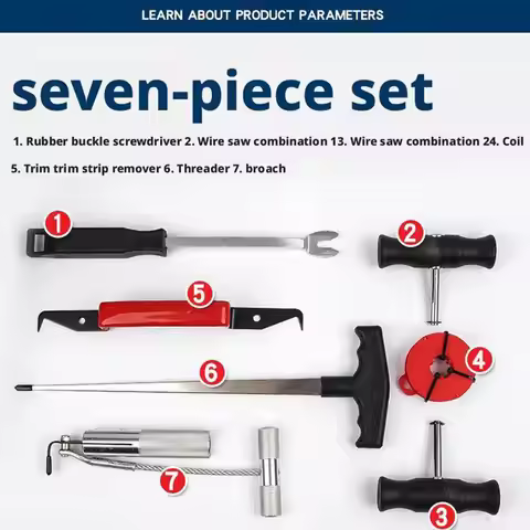 1Sets Car Glass Windshield Removal Tool Car Window Hand Knife Removal Repair Glass Puller Kit Parts 