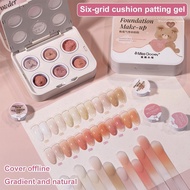 Six Palace Air Cushion Patting Glue High Saturation Painting Can Shoot Blusher Used Dye B9u9