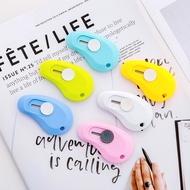 1pcs Creative Candy Color Mini Portable Small Utility Knife Courier Unpacker Letter Opener Office Paper Knife