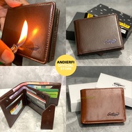 Men's Folding Wallet 3D Semi Leather Burn Resistant Extra Storage Space Folding Wallet