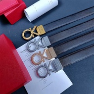 Men Belt CK Genuine Cowhide Automatic Buckle Belt Business Trend Casual All-Match Letter Belt Daigou