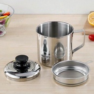 Os -A306- Oil Pot Oil Container With Filter - Stainless Steel Oil Filter 1L ||