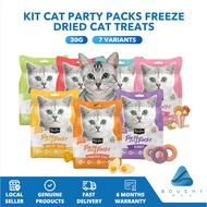 Kit Cat Party Packs Freeze Dried Cat Treats 30g – Real Meat, No Artificial Coloring, All Life Stages