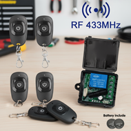 Universal Remote Switch for Garage Door 433Mhz Relay Receiver Module LED Gate Controller