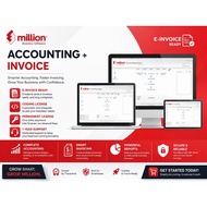 Million Accounting Software + E-Invoice (Coding LIcense)+(Permanent license + 1 Year Unlimited Suppo