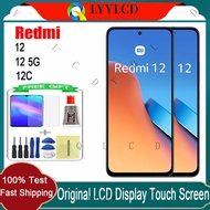 Original Redmi 12 12 5G 12C LCD Display Touch Screen With Frame Replacement