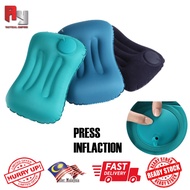 Inflatable Pillow Travel Air Pillow Nap Cushion Camping Glamping Car Plane Self Pump