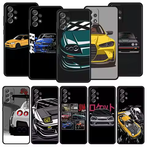 JDM Type R Civic Sport Car Case for Samsung A51 A71 A21S A12 A11 A15 A25 A31 A41 A32 A23 A33 A53 A73