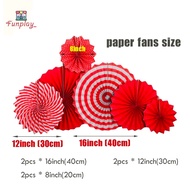 PARTY DECORATION PAPER FAN CONTENTS 6 - PAPER FLOWER - DECORATIVE PAPER FAN