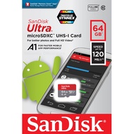 Sandisk Ultra microSDXC Class10 A1 64GB อ่าน 140MB/s (SDSQUAB-064G-GN6MN) Memory เมมโมรี่การ์ด การ์ด