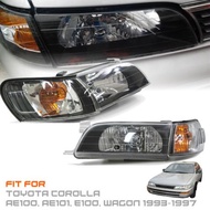 Front Black Head Lights Corner Lamp Toyota Corolla AE100 AE101 E100 SEG Crystal (FULL SET)