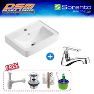 Sorento Ceramic Material Wall Hung Design Bathroom Basin Combo SRTWB247