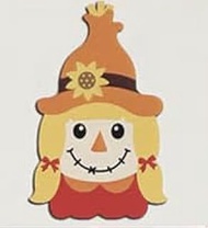 ST. Fall/Halloween/Thansgiving/Seasonal. 2 Pk Scarecrow (Girl), No Cutting, Ages 3+, Felt Material. 