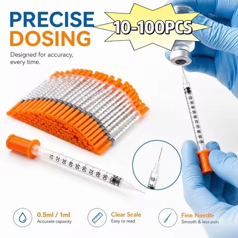 Pets Plastic Syringes For Lab Individually Wrapped Manual Push Veterinary Plastic Syringes With Need