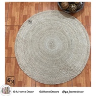 Big Oversized Abaca Round Carpet - Natural material - 5ft 6ft 7 ft 8ft 9ft 10 ft