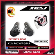 GRAYFOSH Helmet X12J AEROFORCE [VISOR RACHET GEAR] Original Parts