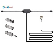FM Radio Antenna FM F- Sheep Horn Antenna for Car FM TV Radio Station 75 Ohms F Female to TV3.5 Mono