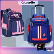 LYCOTTEᵐʸ Trolley School Bag Primary Kids School Bag Beg Sekolah Roda Tarik Budak