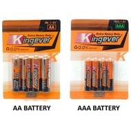 / /4Pcs 2A/3A  kingever battery 15pesos only Kingever Extra Heavy Duty Battery.