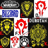 World of Warcraft League Tribe Logo Chassis Keyboard Phone Sticker Metal Sticker Game Anime