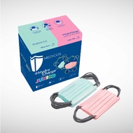 MEDICOS HydroCharge Junior 4ply Surgical Face Mask 2 in 1(Cotton Pink + Minty Green)