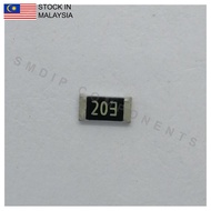 10PCS Taiwan-Grade 20k ±5%, 0805 SMD Resistor (203)