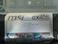 台中筆電維修: 微星MSI EX465 主機板潑到水,面板人為破裂,不過電,時開時不開,顯示花頻機板維修