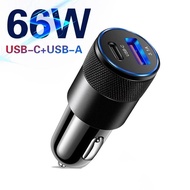 QC 3.0 66W PD Type C Fast Car USB C Phone Charger