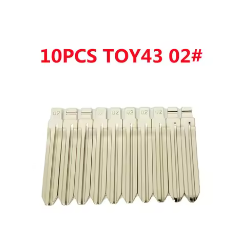 10PCS 02# KD Blade LISHI TOY43 TOY43AT Car Key Blade For KD KEYDIY VVDI XHORSE JMD For Toyota VIOS H