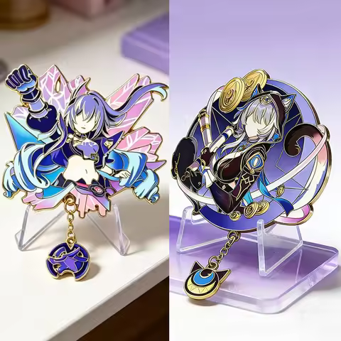 Honkai:Star Rail Cipher Badges Cosplay Anime Cifera Silver Wolf LV.999 Phainon Cartoon Brooches Fans