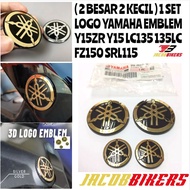 (2 Big 2 Small) 1 SET 4PCS STICKER LOGO YAMAHA EMBLEM NVX NMAX XMAX Y15ZR Y15 Y16ZR LC135 135LC FZ150 SRL115 Symbol