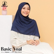 HIJAB BASIC VOAL WARNA KHUSUS NAVY BLUE BIRU DONGKER BY Umama SCARF HIJAB KERUDUNG SEGI EMPAT  JILBA