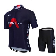2024 New Style Summer INEOS Cycling Jersey Short-Sleeved Shorts Suit Mountain Bike Cycling Jersey Ro